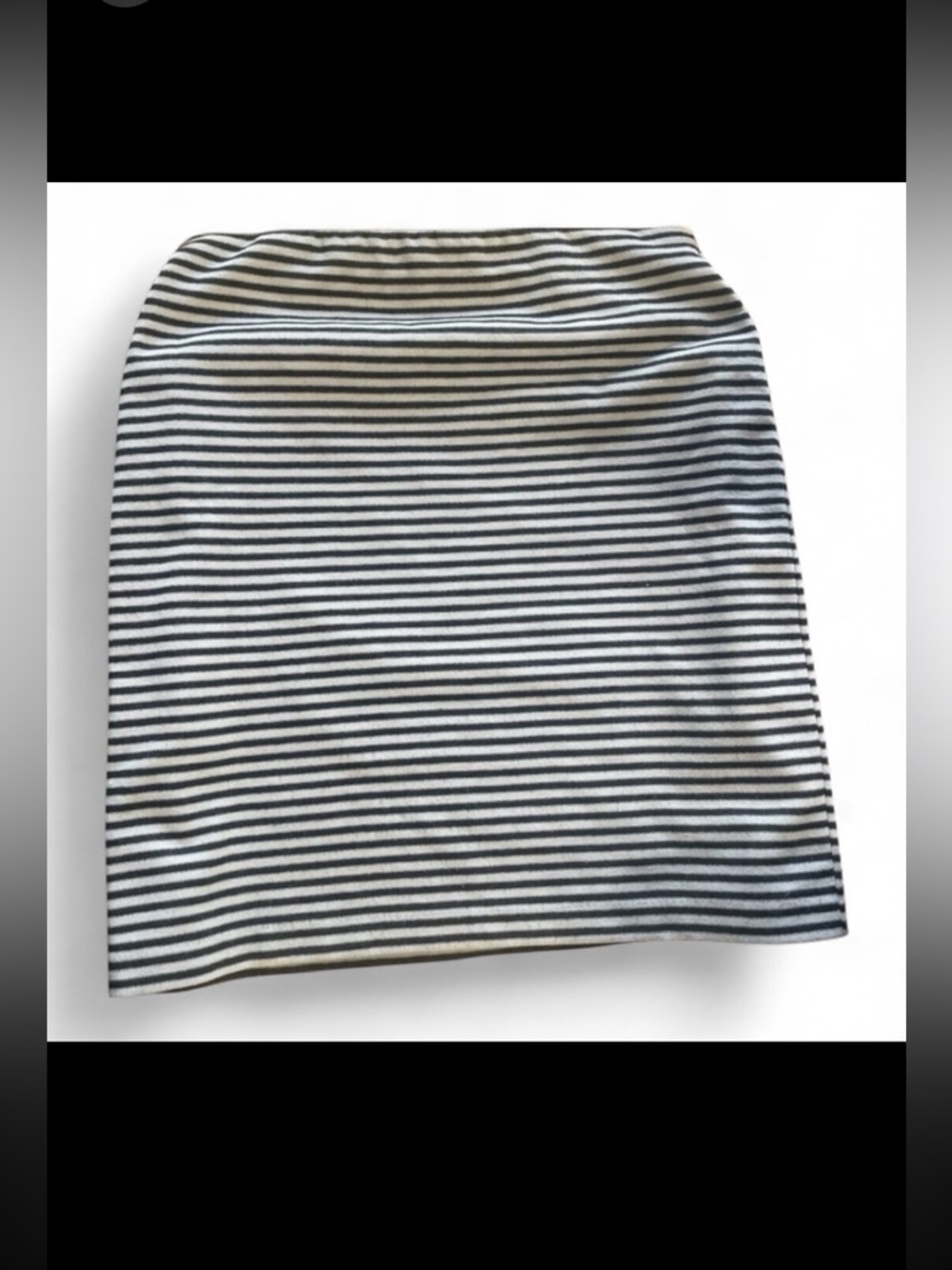 George Black and White Striped Pencil Skirt